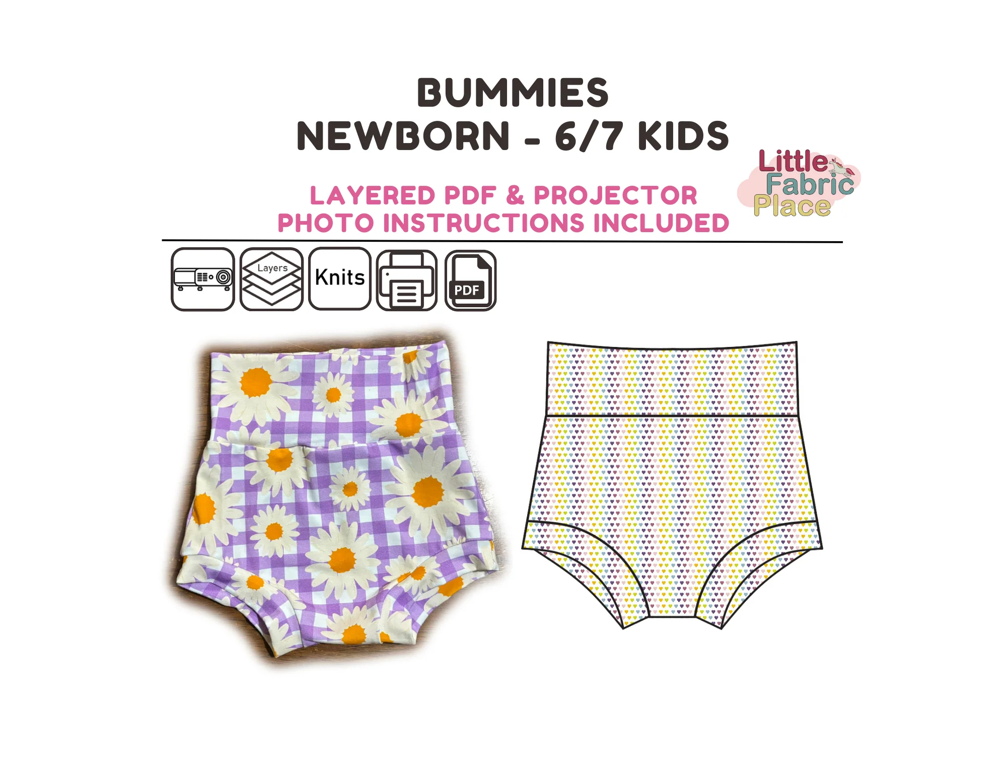 Bummies Babies And Kids Digital Sewing Pattern Pdf Print And Projector