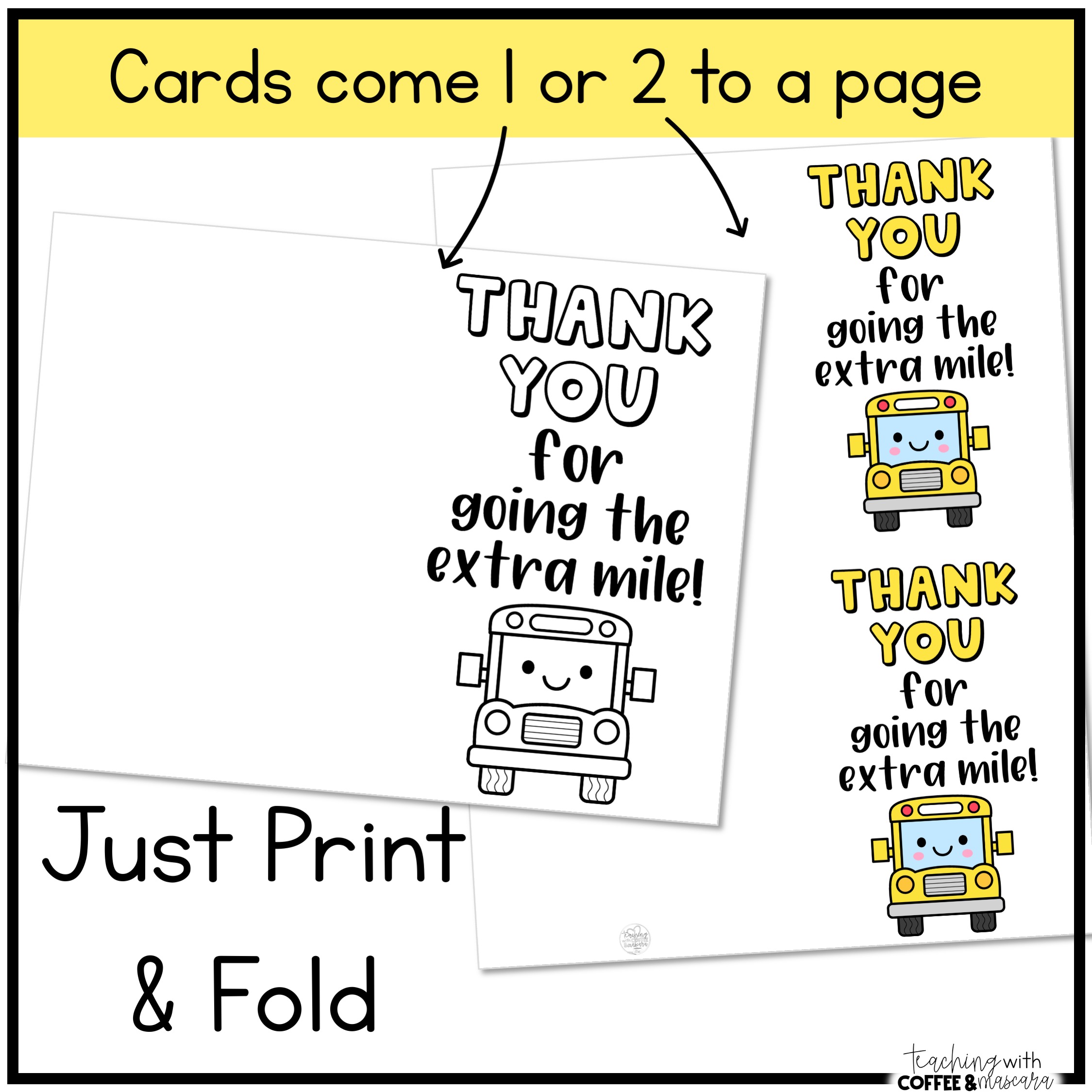 Bus Driver Appreciation Cards Thank You Cards For Bus Drivers