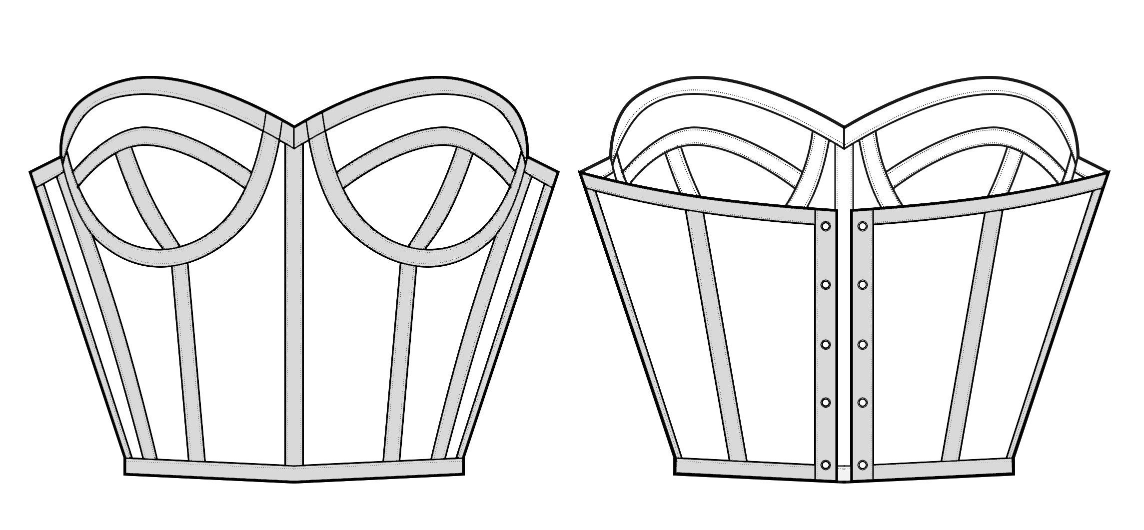 free printable bustier pattern