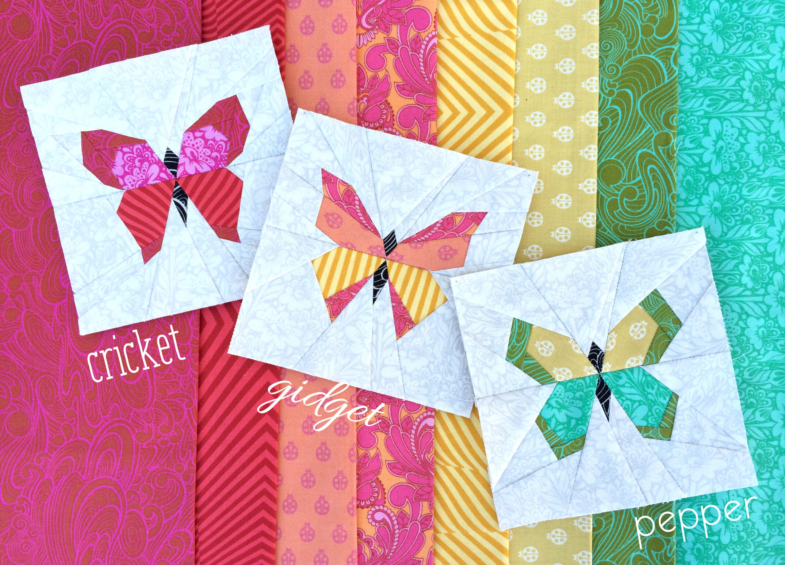 Butterfly Charm Block Paper Piecing Patterns