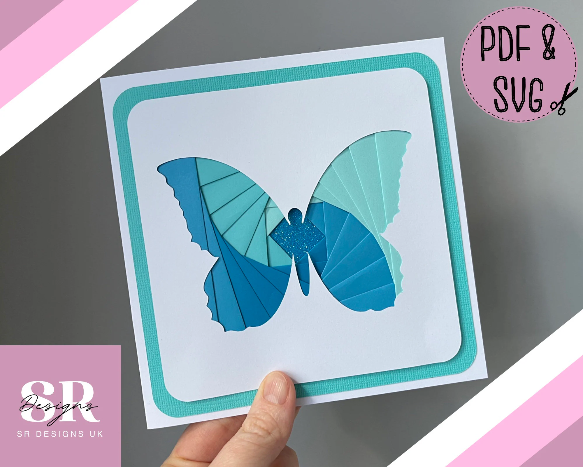 Butterfly Iris Folding Pattern Template