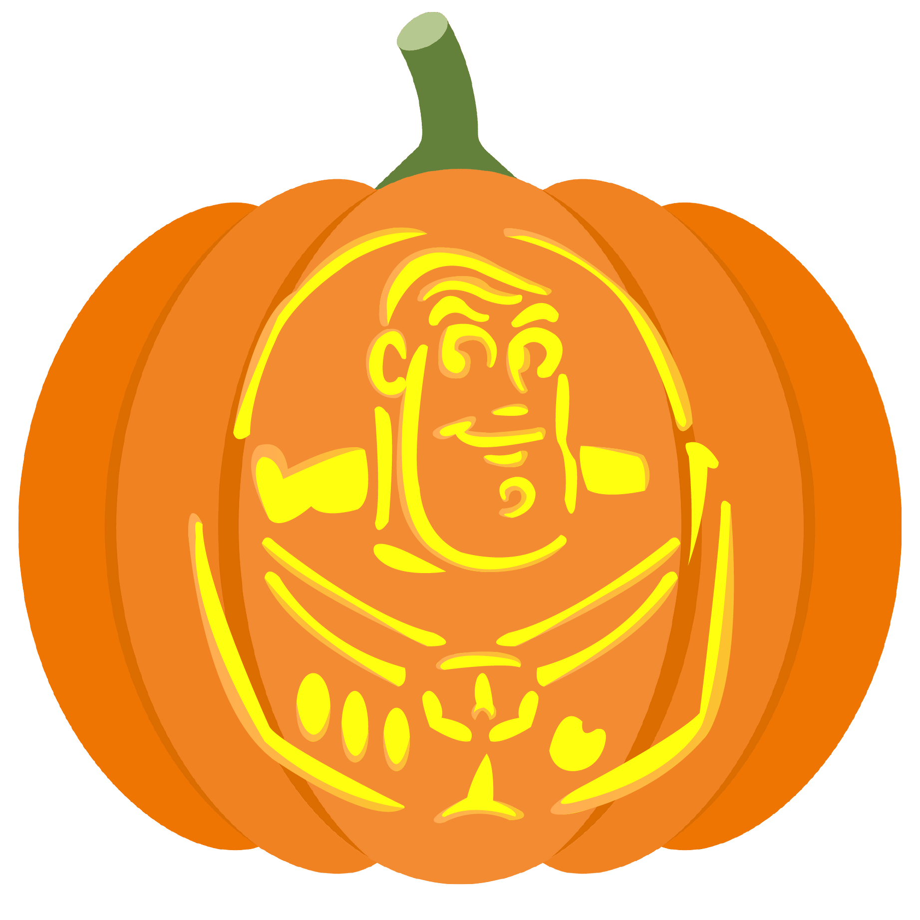 Buzz Lighter Toy Pumpkin Stencil