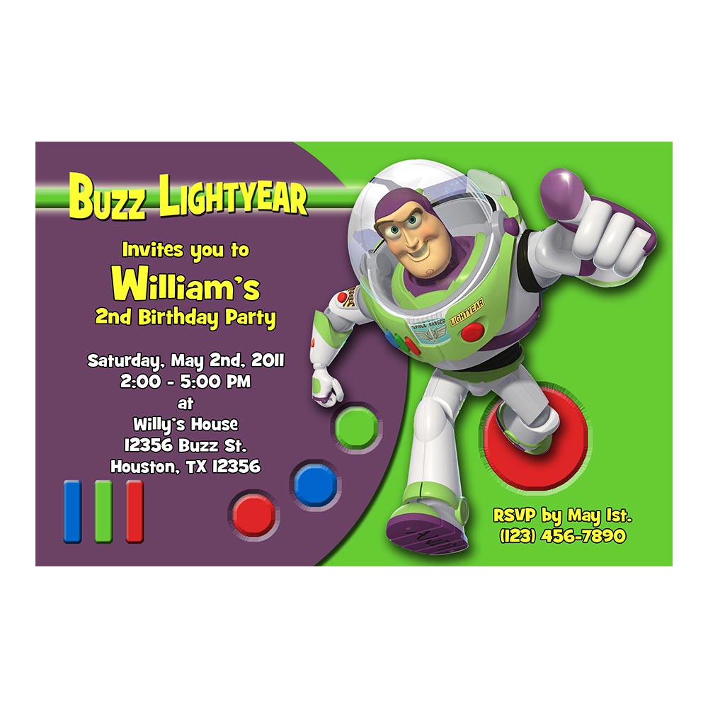 Buzz Lightyear Invitations Buzz Lightyear Invitations