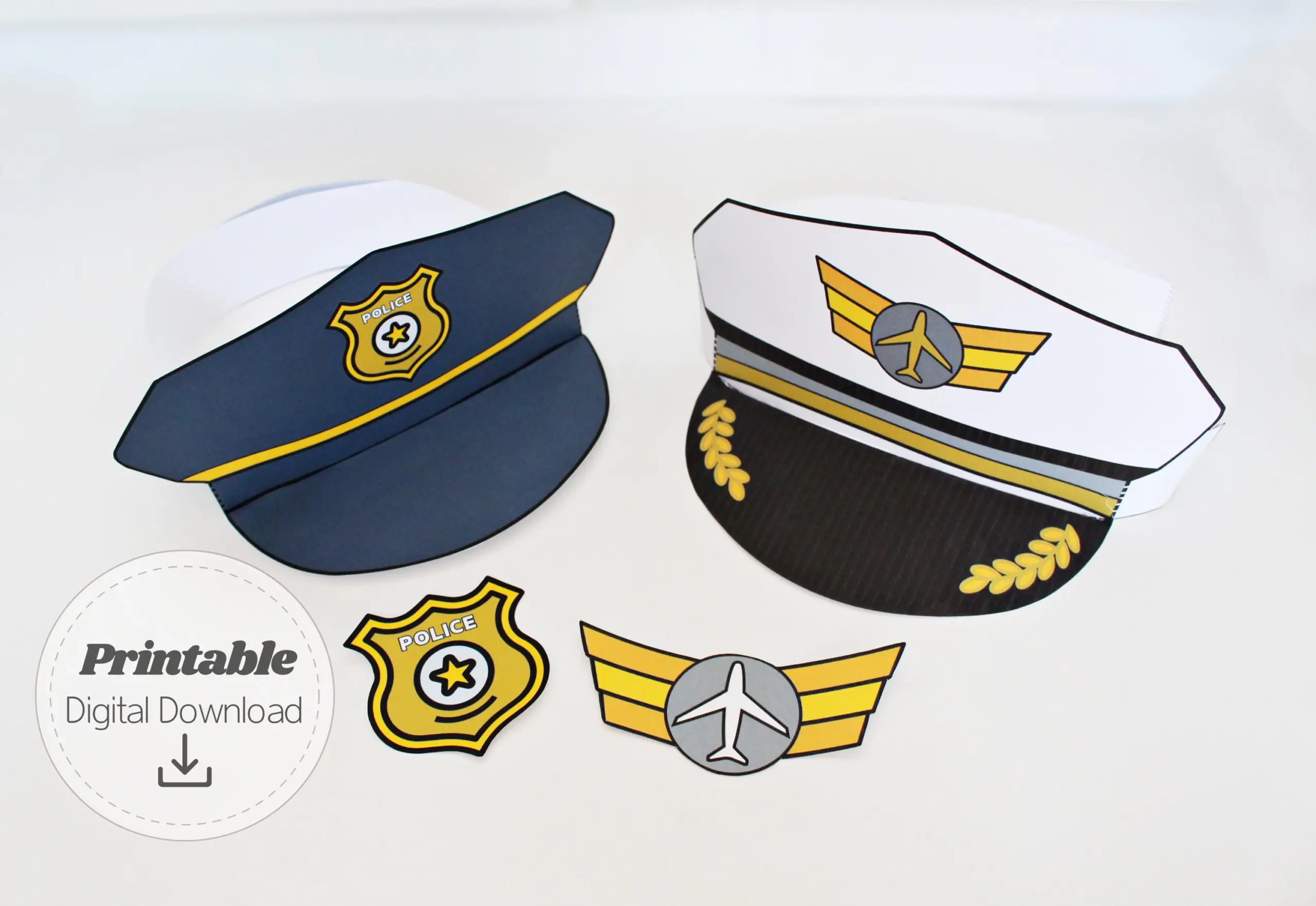 Career Day Activity Police And Pilot Hat