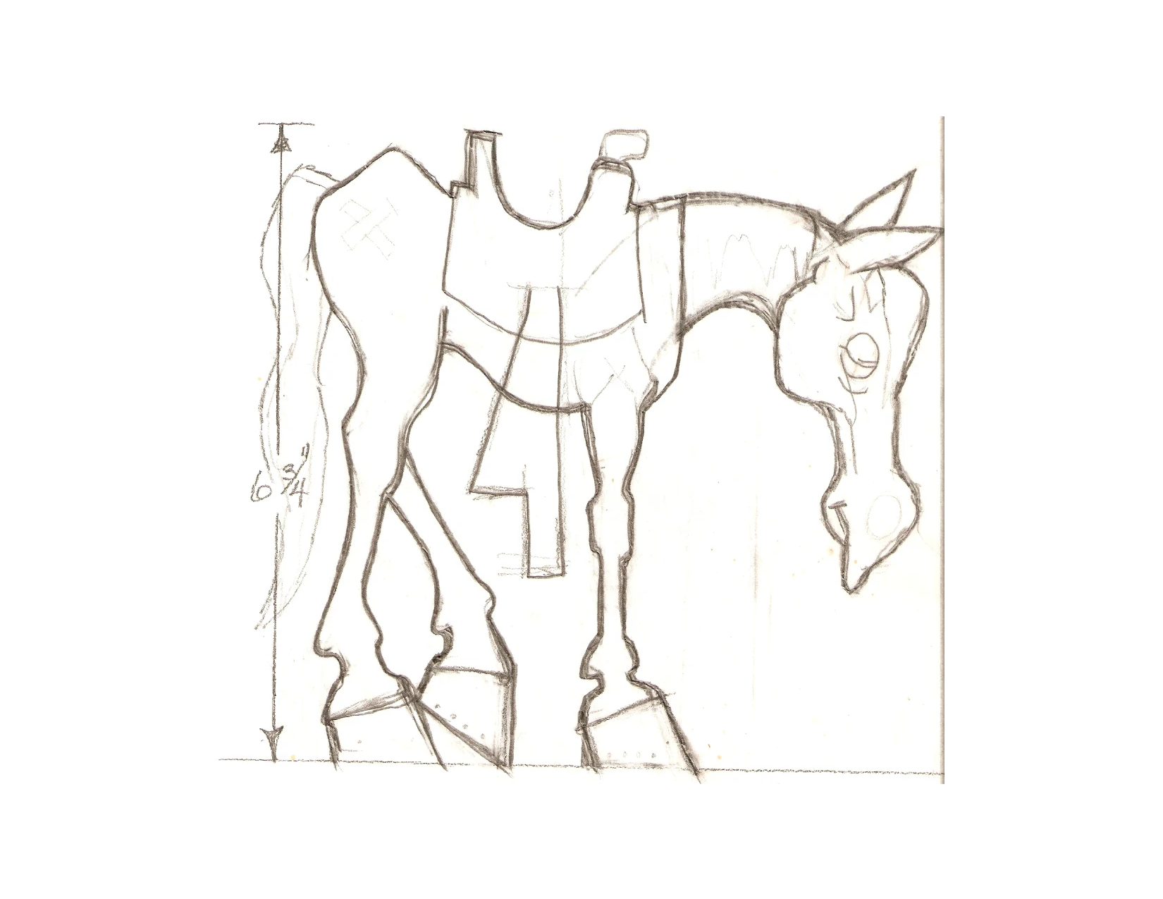 Caricature Horse Pattern