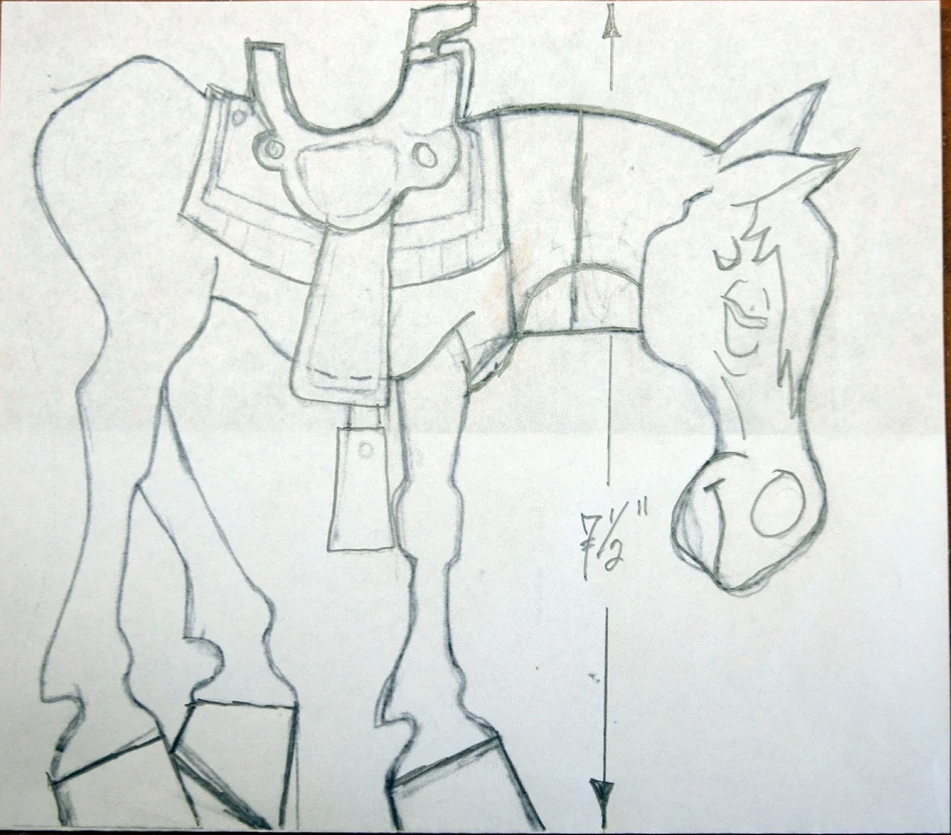 Caricature Horse Pattern