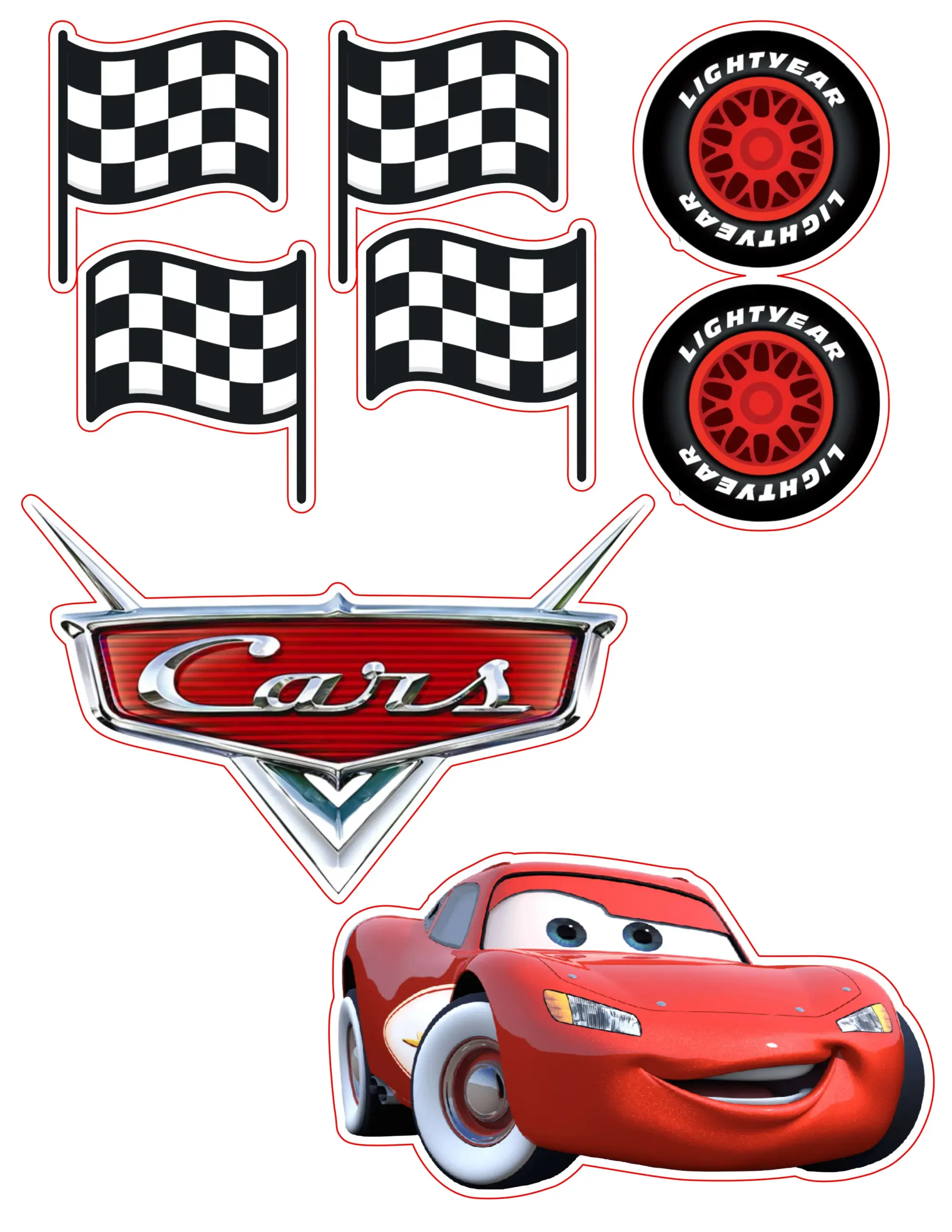 free printable cars cake toppers
