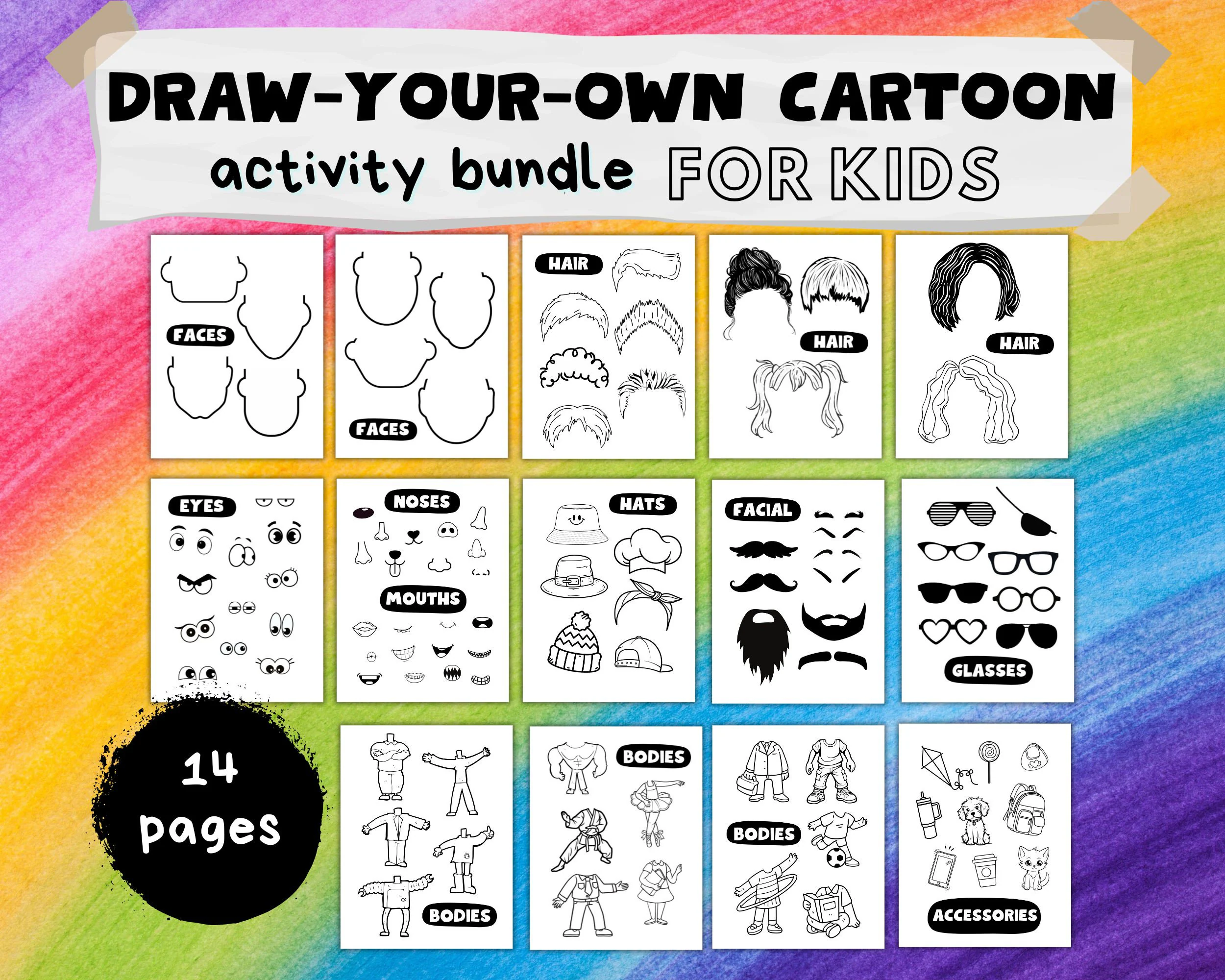 Cartoon Caricature Activity Traceable