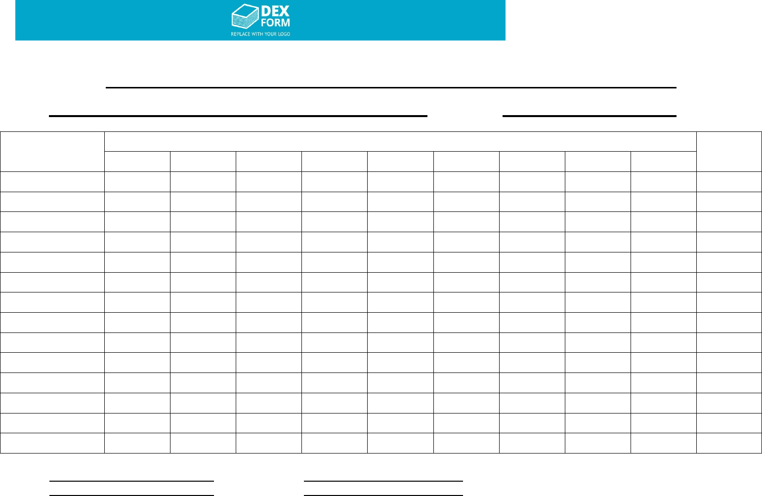 Cash Tally Sheet Template