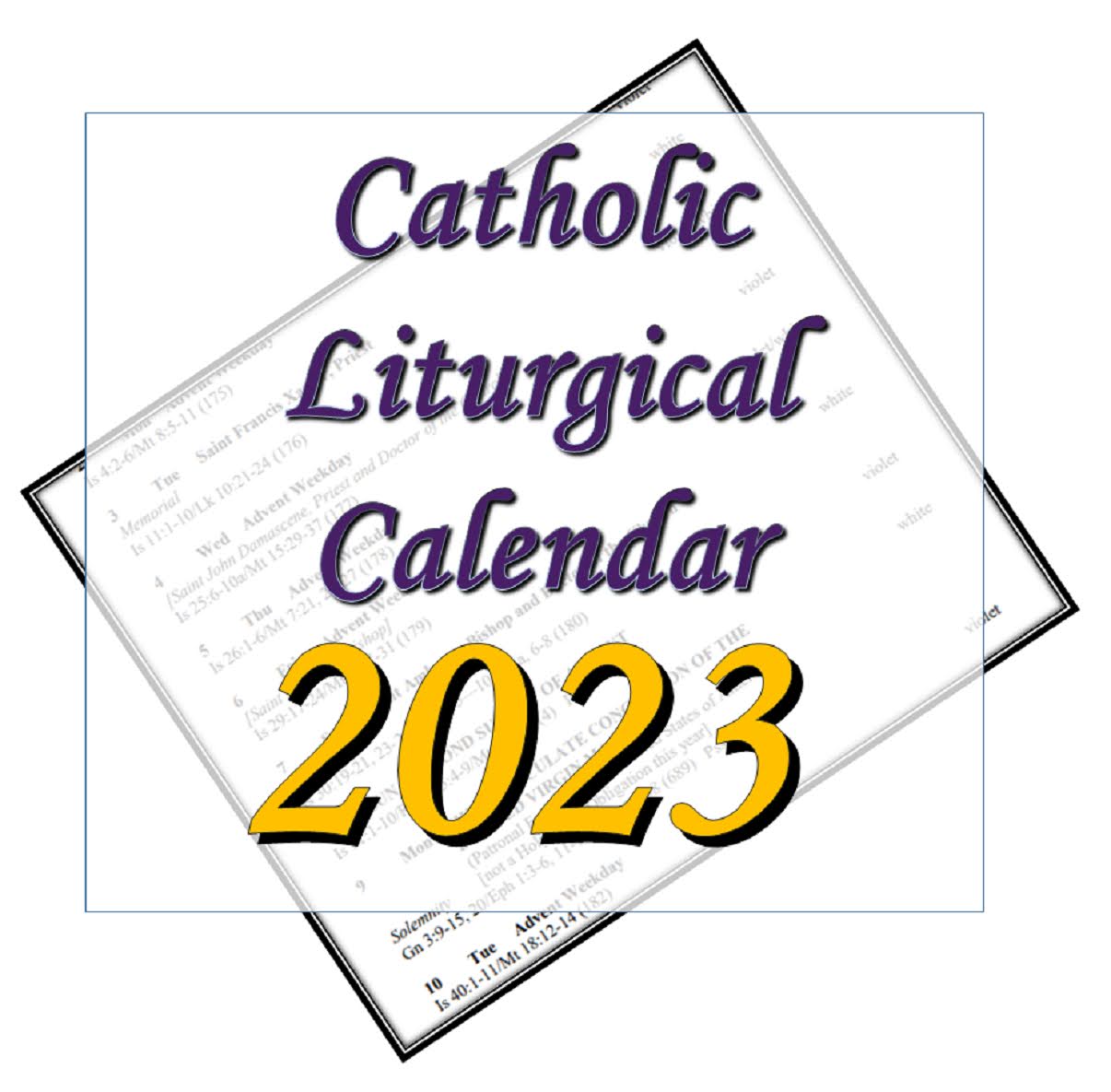 Catholic Liturgical Calendars For 2023 Catholic Liturgical Calendars For 2023