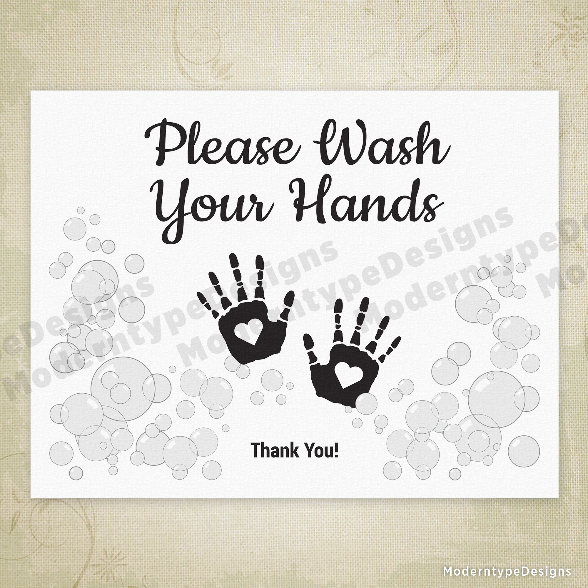 free printable wash your hands sign