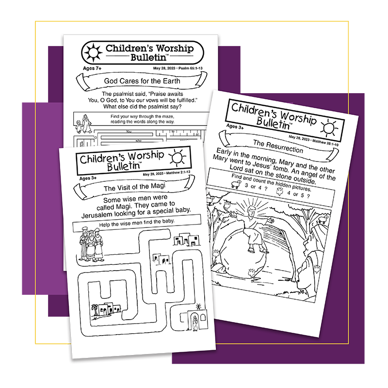 Childrens Worship Bulletins Samples