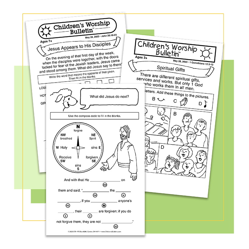 Childrens Worship Bulletins Samples