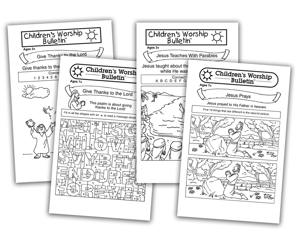 Childrens Worship Bulletins Samples