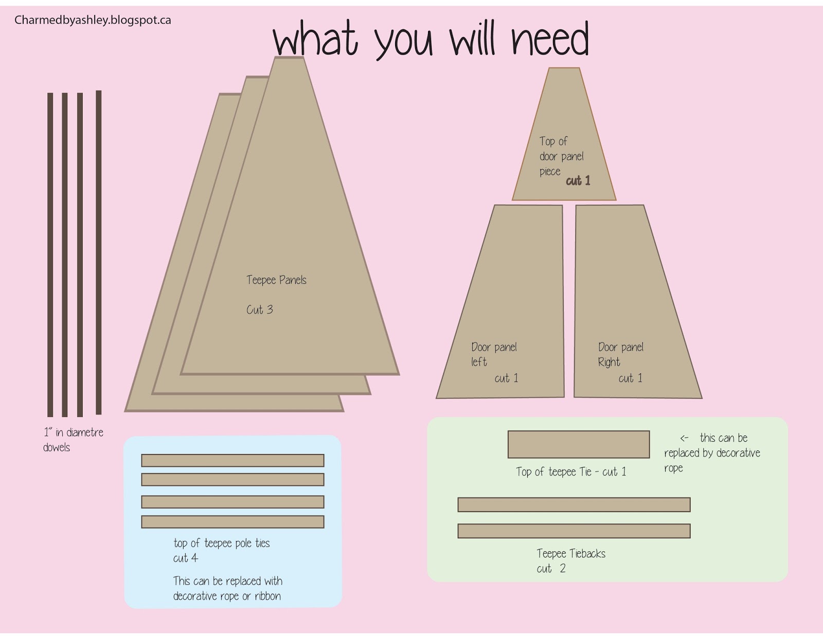 free printable tipi pattern templates