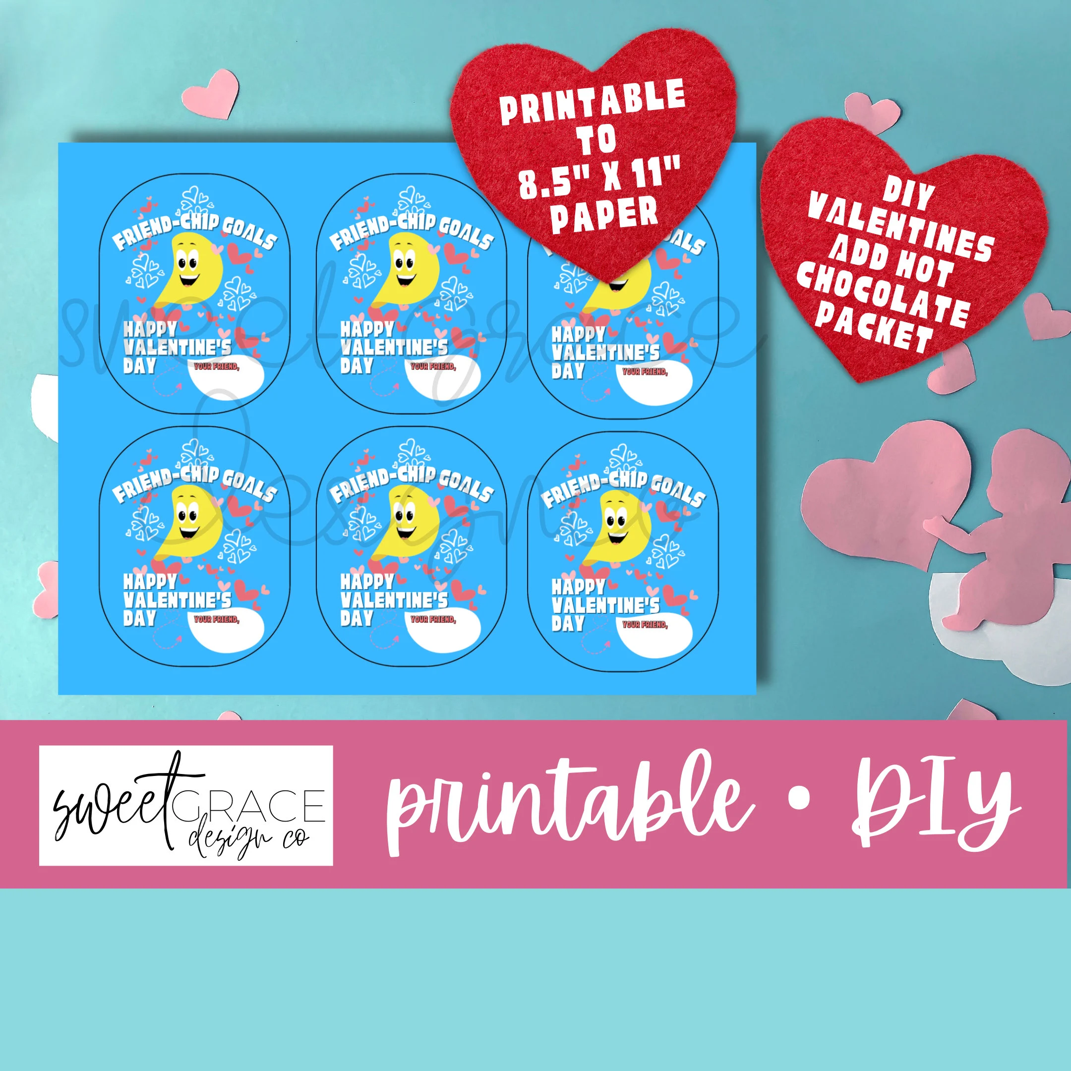 Chips Kids Valentines Printable Use With