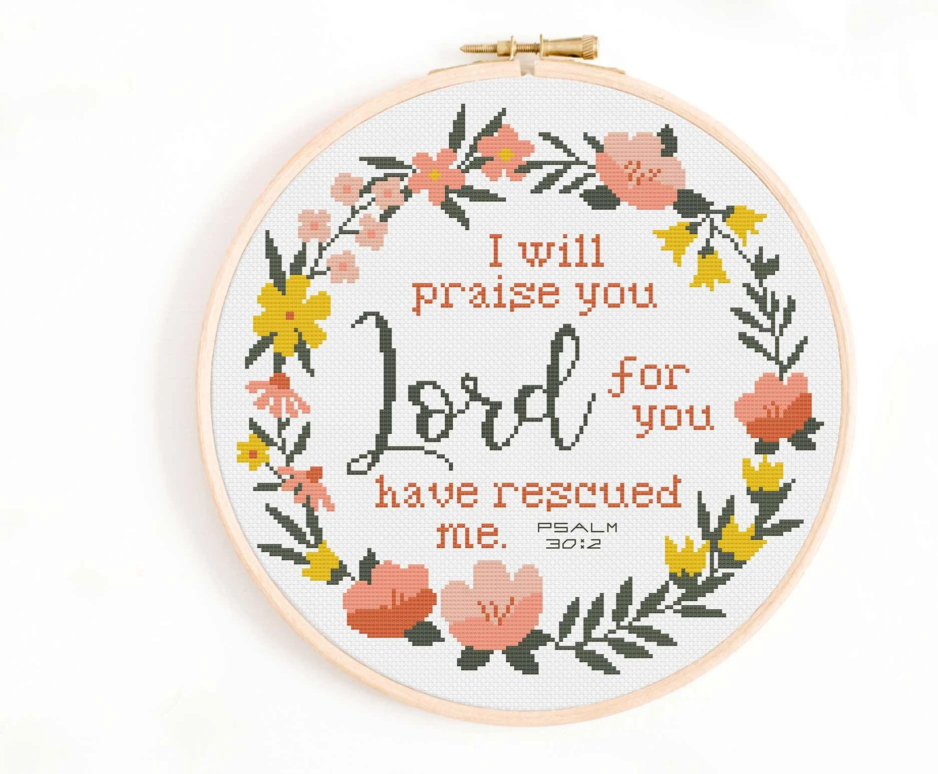Christian Cross Stitch Pattern I Will Christian Cross Stitch Pattern I Will