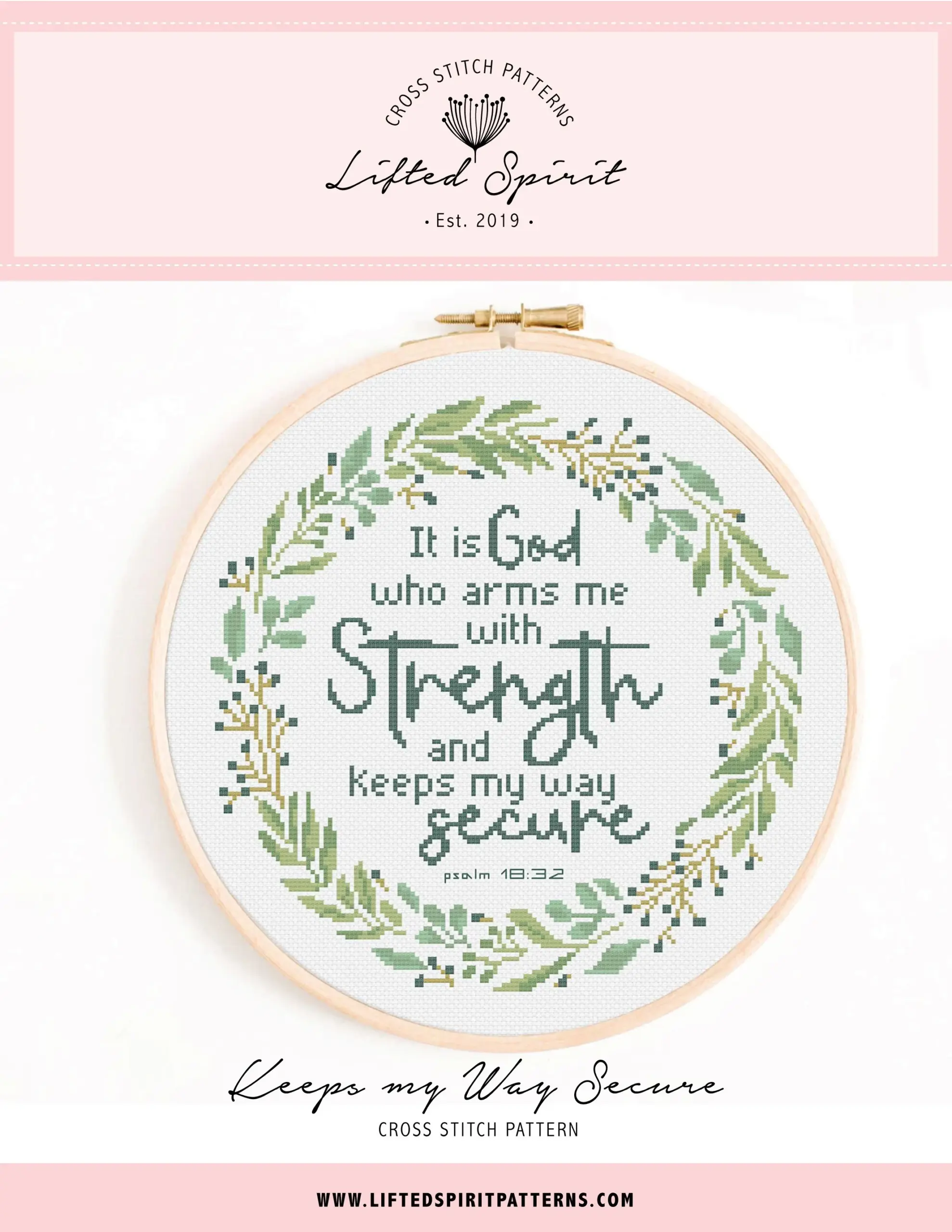 Christian Cross Stitch Pattern It Is God Christian Cross Stitch Pattern It Is God