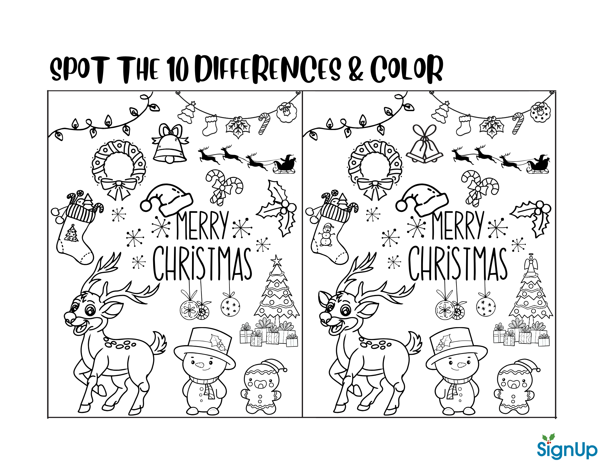 Christmas Activity Sheets And Coloring Pages