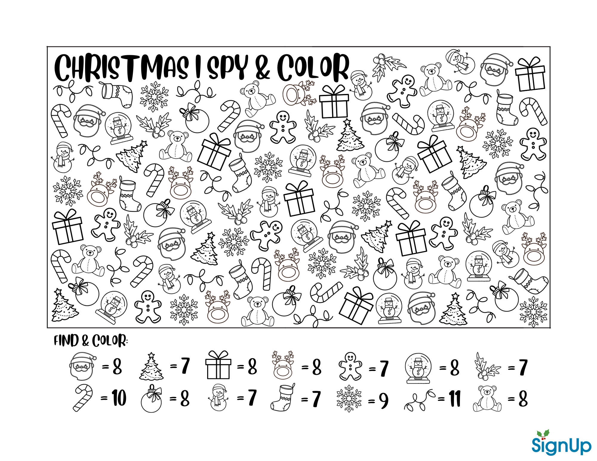 Christmas Activity Sheets And Coloring Pages
