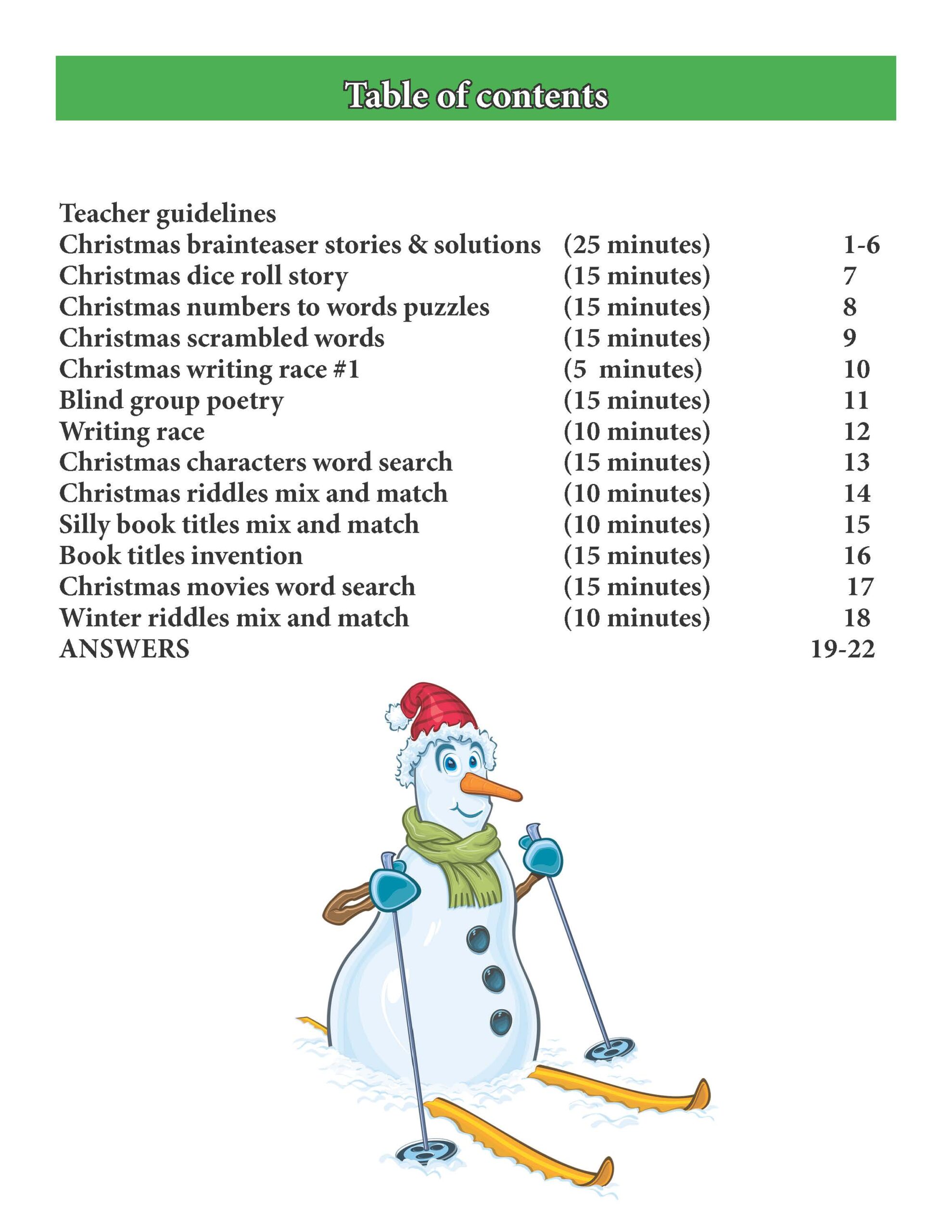 free printable christmas brain teasers