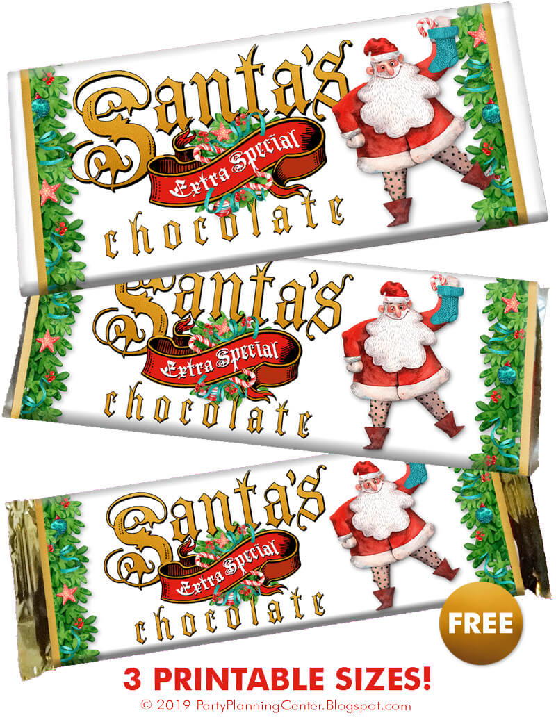 Christmas Chocolate Bar Wrapper Template 61731