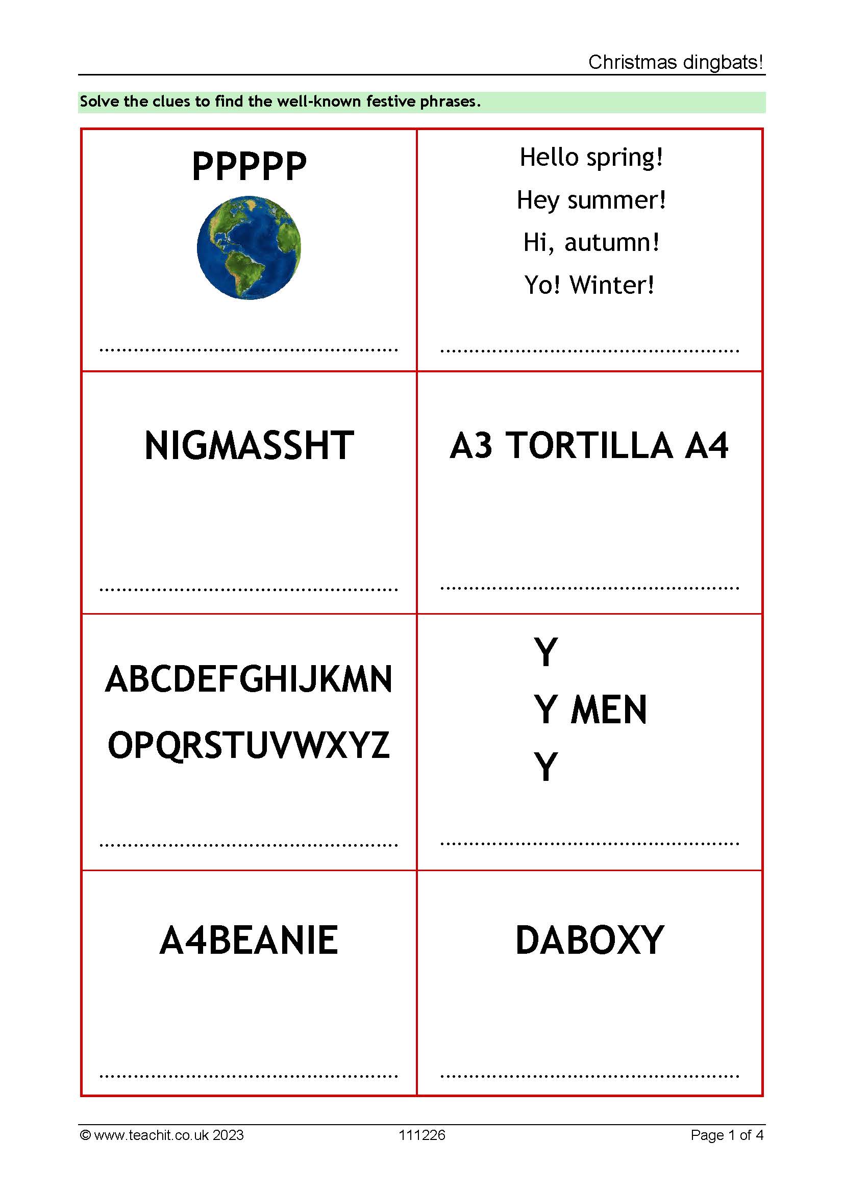 Christmas Dingbats Christmas Dingbats