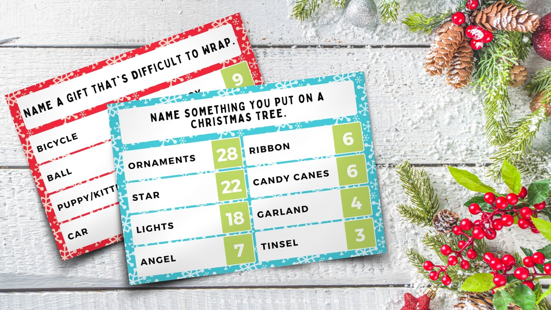 free printable christmas family feud