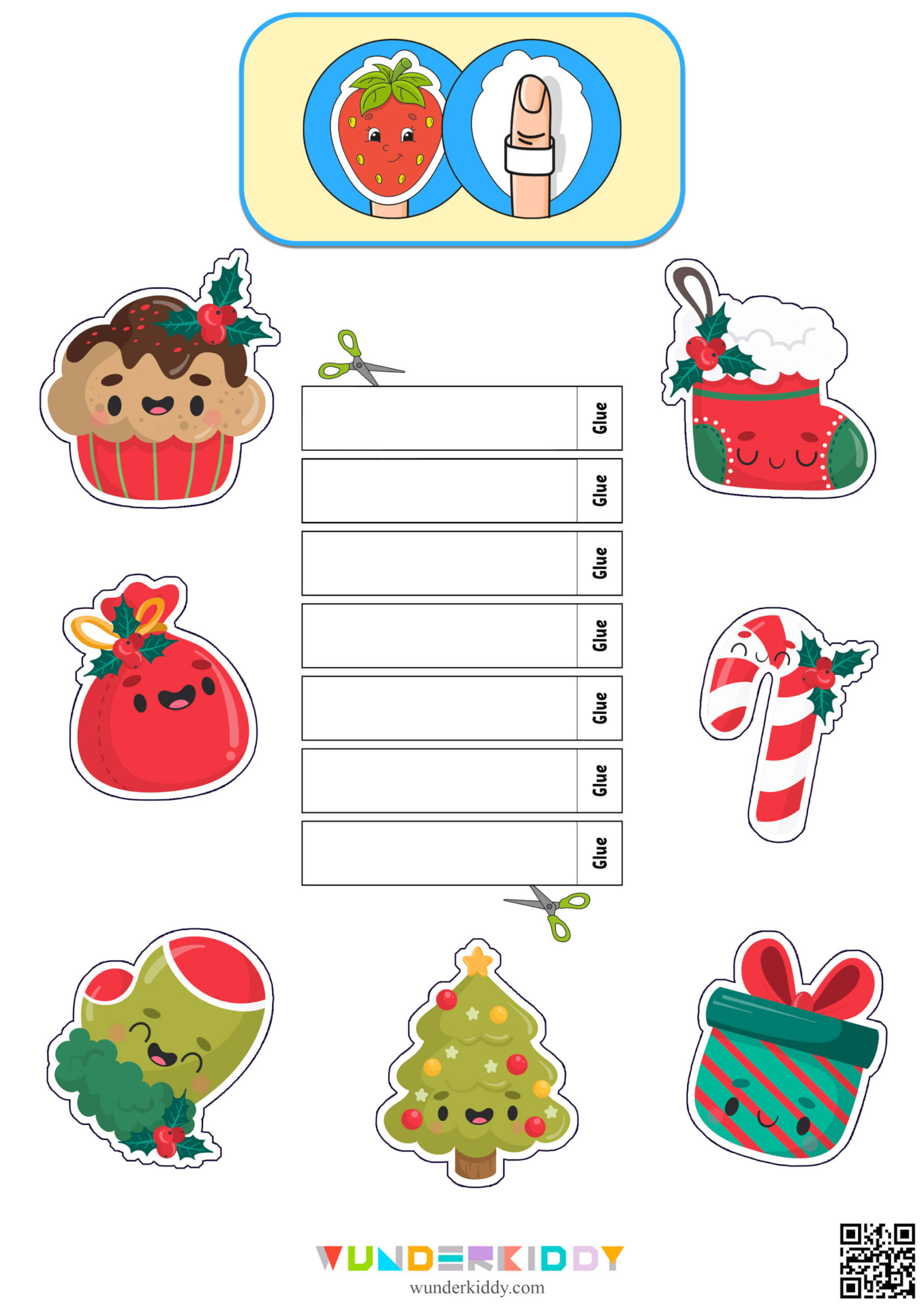 free printable christmas finger puppets
