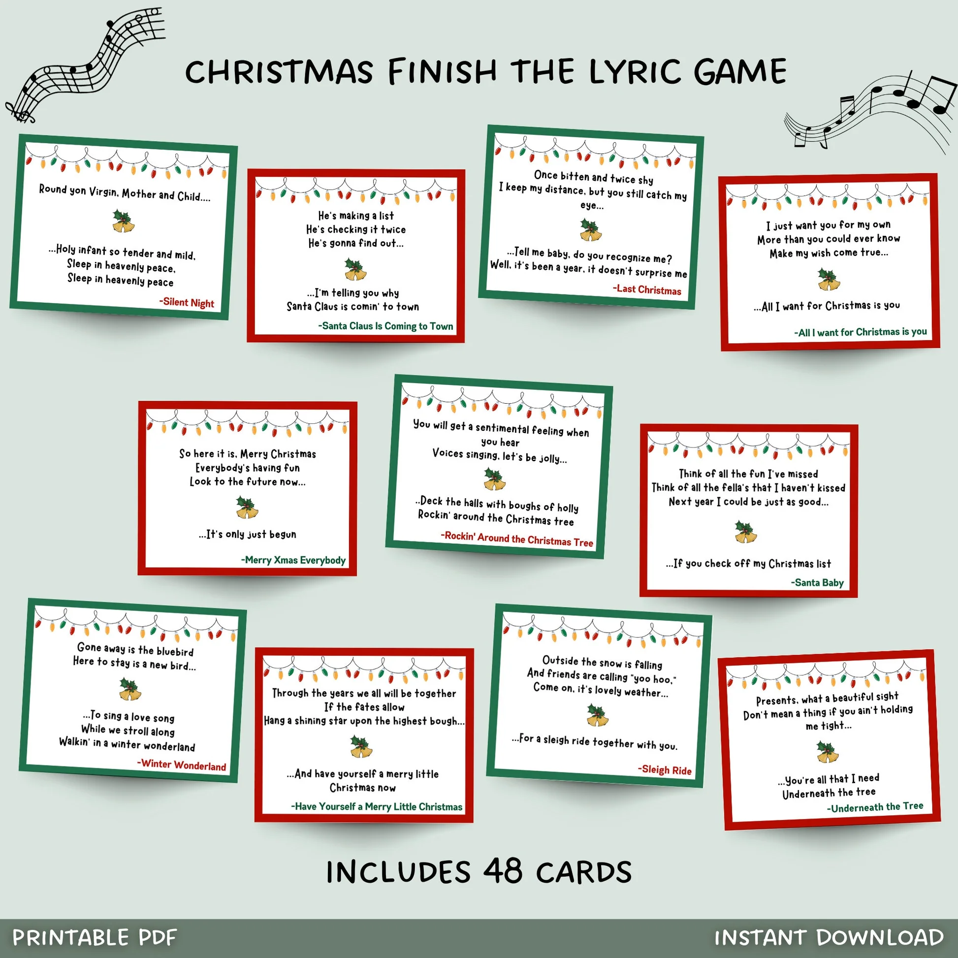 Christmas Finish The Lyric Game 45708 Christmas Finish The Lyric Game 45708