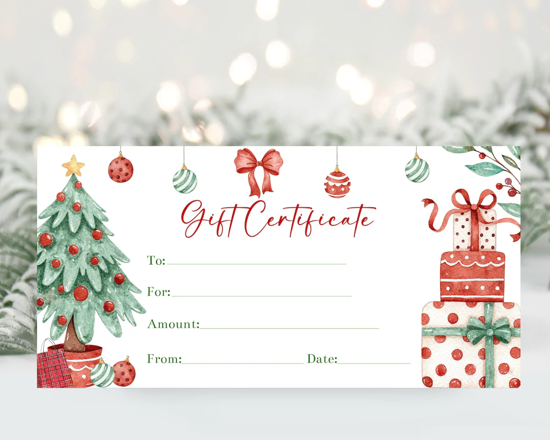 free printable christmas certificates