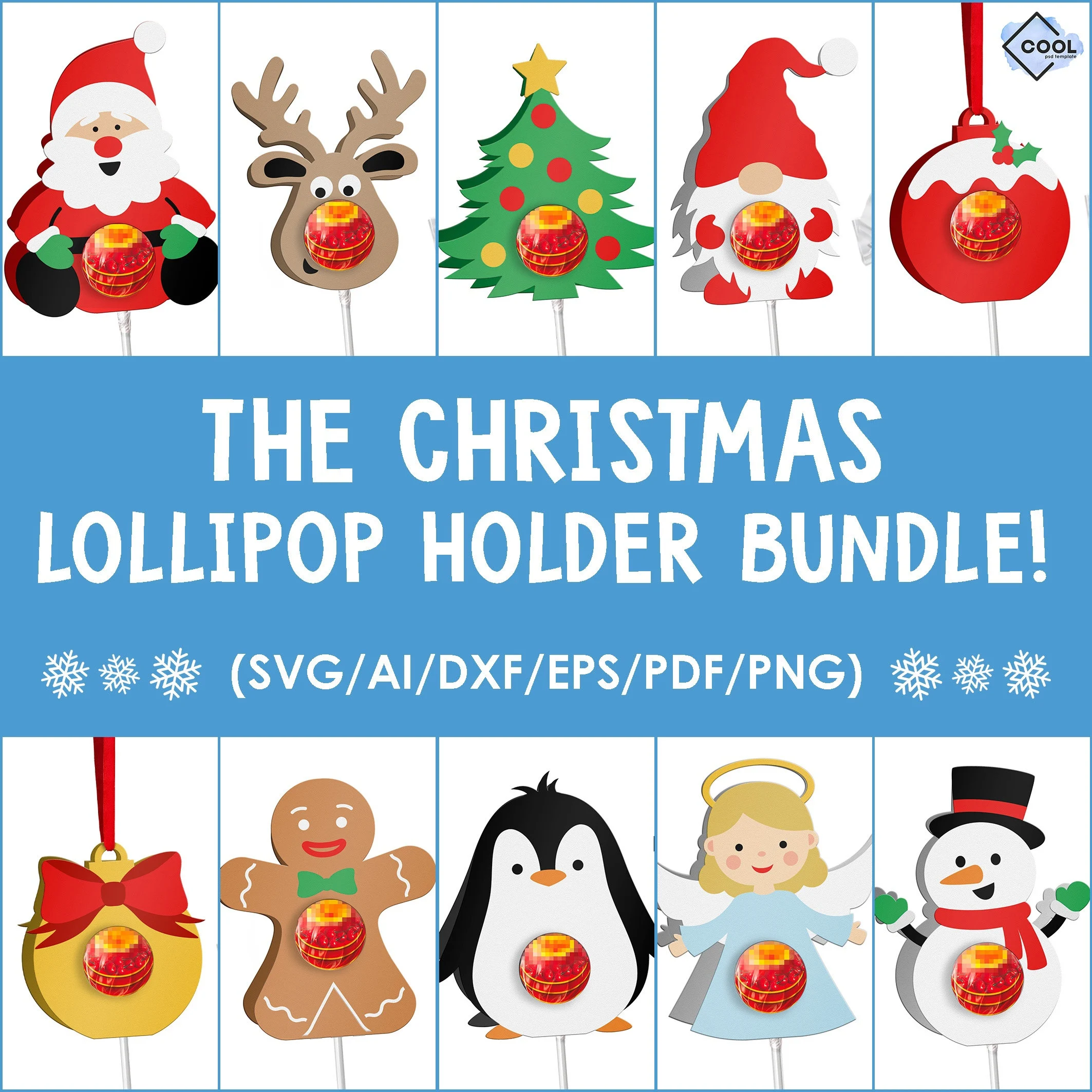 Christmas Lollipop Holder Svg Bundle Christmas Lollipop Holder Svg Bundle
