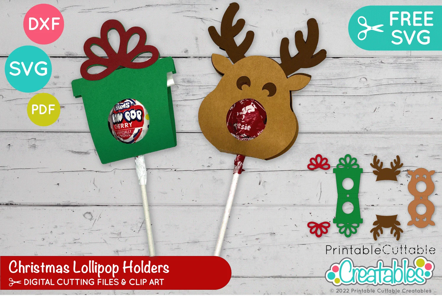 Christmas Lollipop Holders Free Svg File