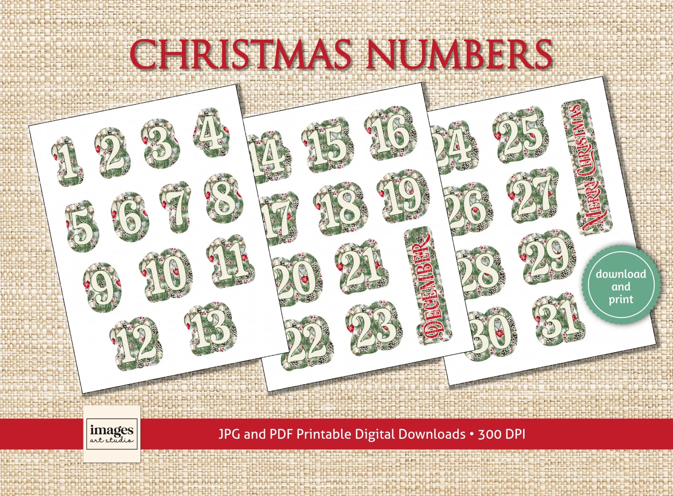 Christmas Numbers 1 50