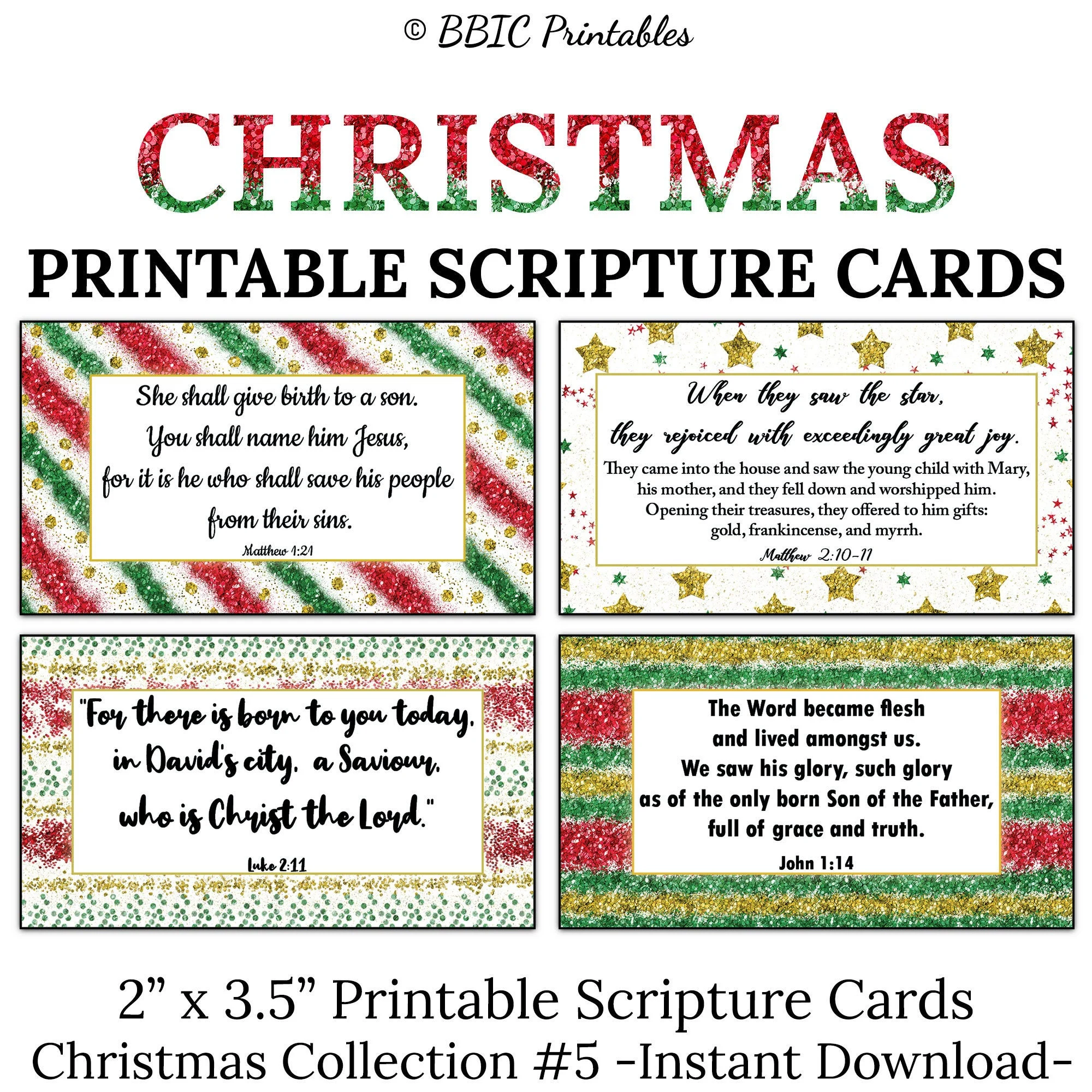 Christmas Scripture Cards C5 Instant