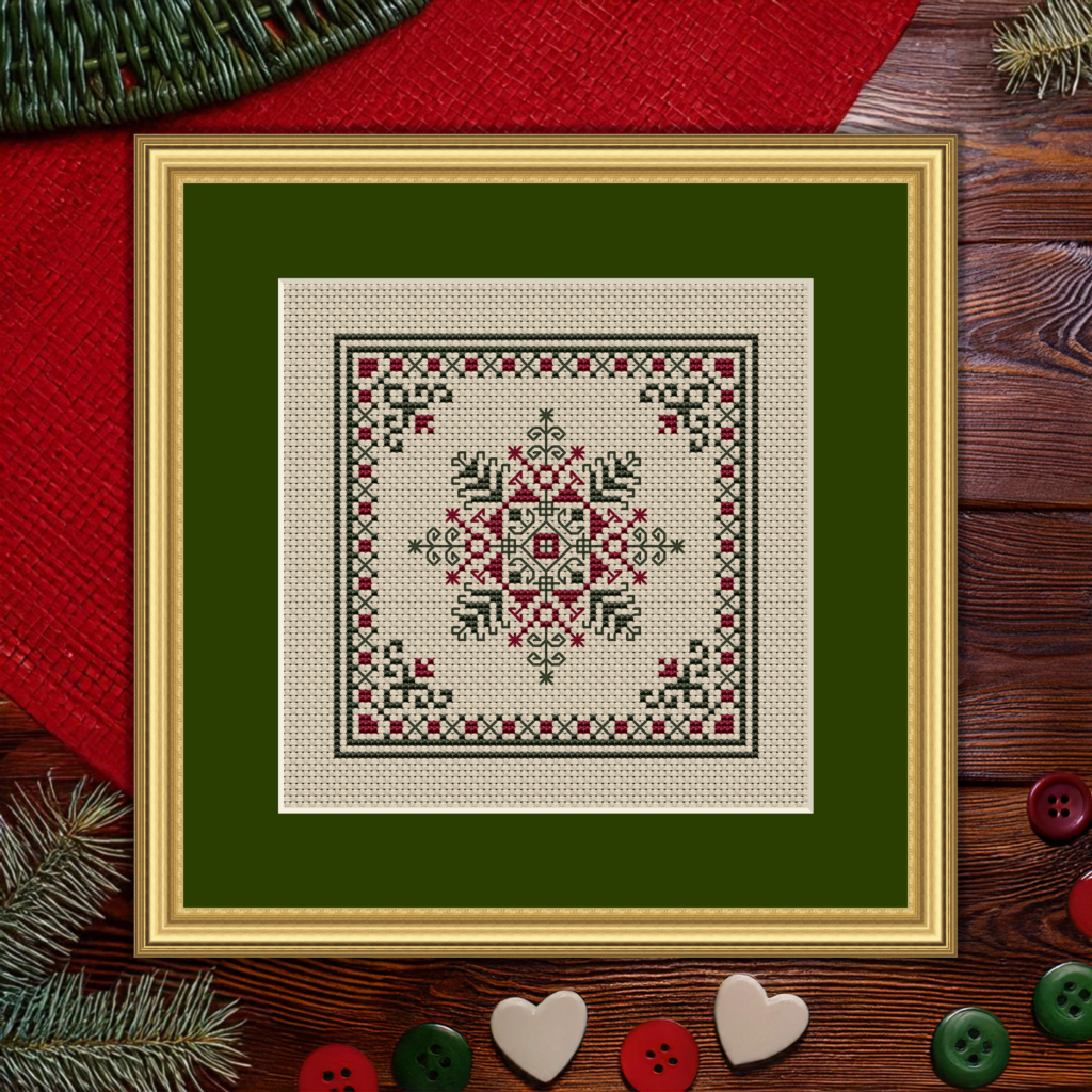 Christmas Snowflake Cross Stitch Pattern 1192