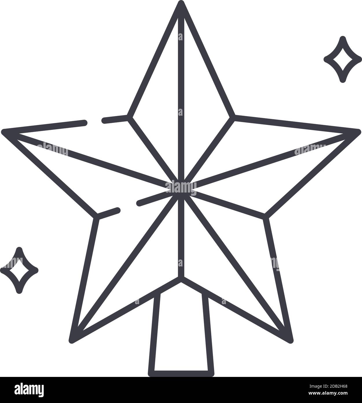 Christmas Star Icon Linear Isolated Illustration Thin Line Vector Web Design Sign Outline Concept Symbol With Editable Stroke On White Background Image385446720