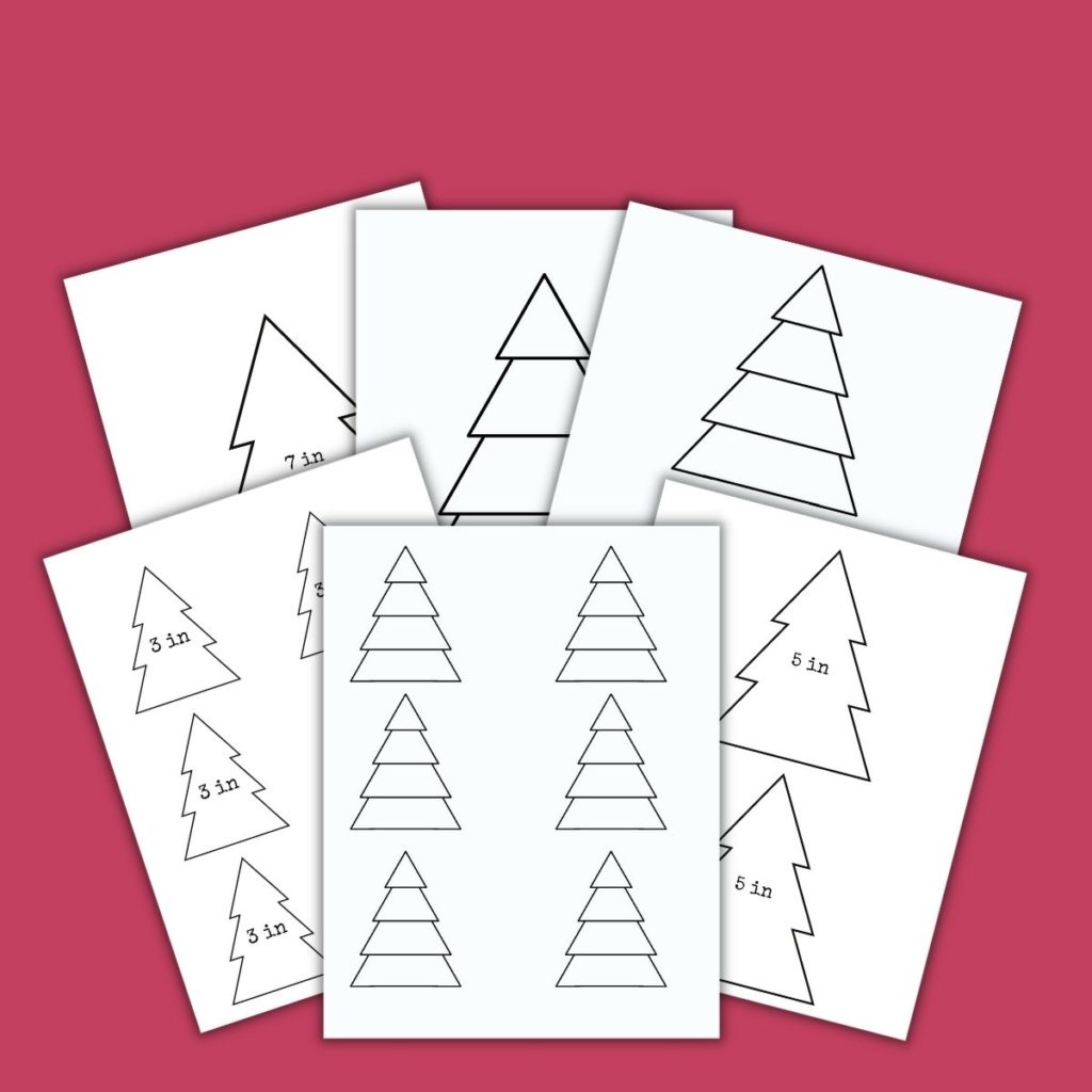 Christmas Tree Templates And Stencils Free Printables Small And Large Sizes