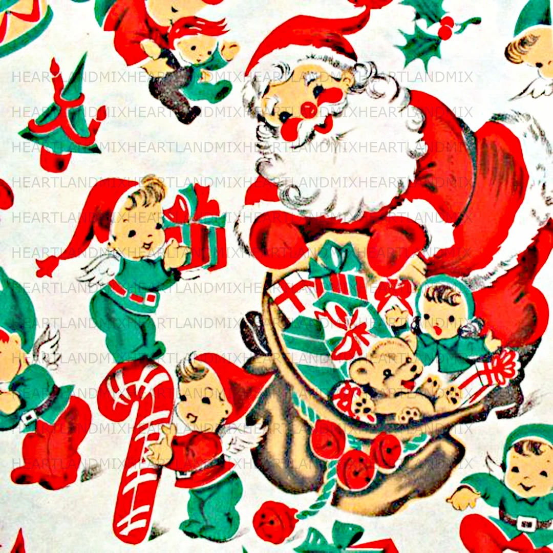 Christmas Wrapping Paper Digital Image Christmas Wrapping Paper Digital Image