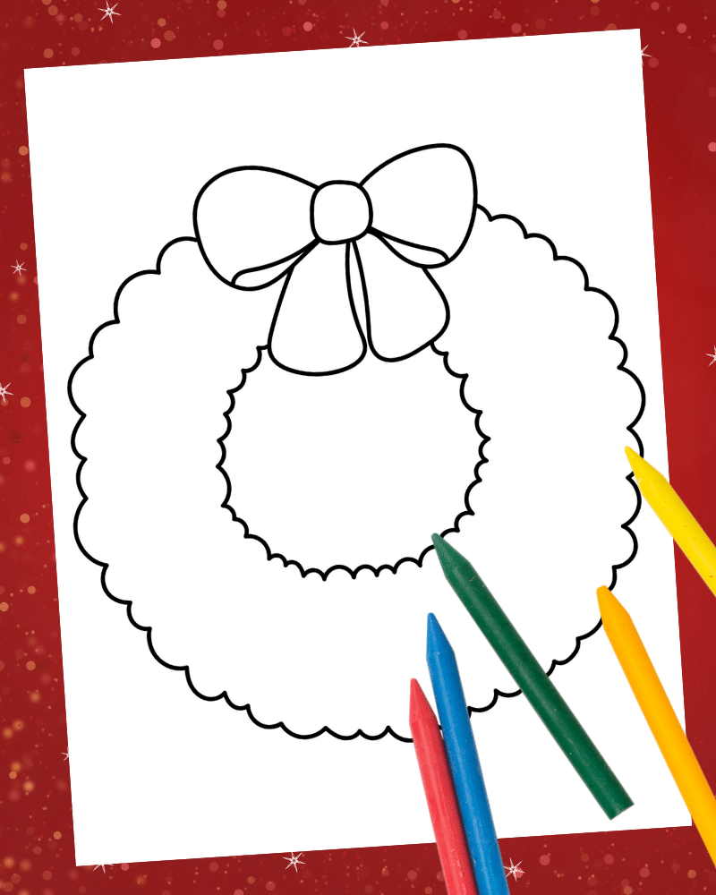 christmas wreath stencil printable
