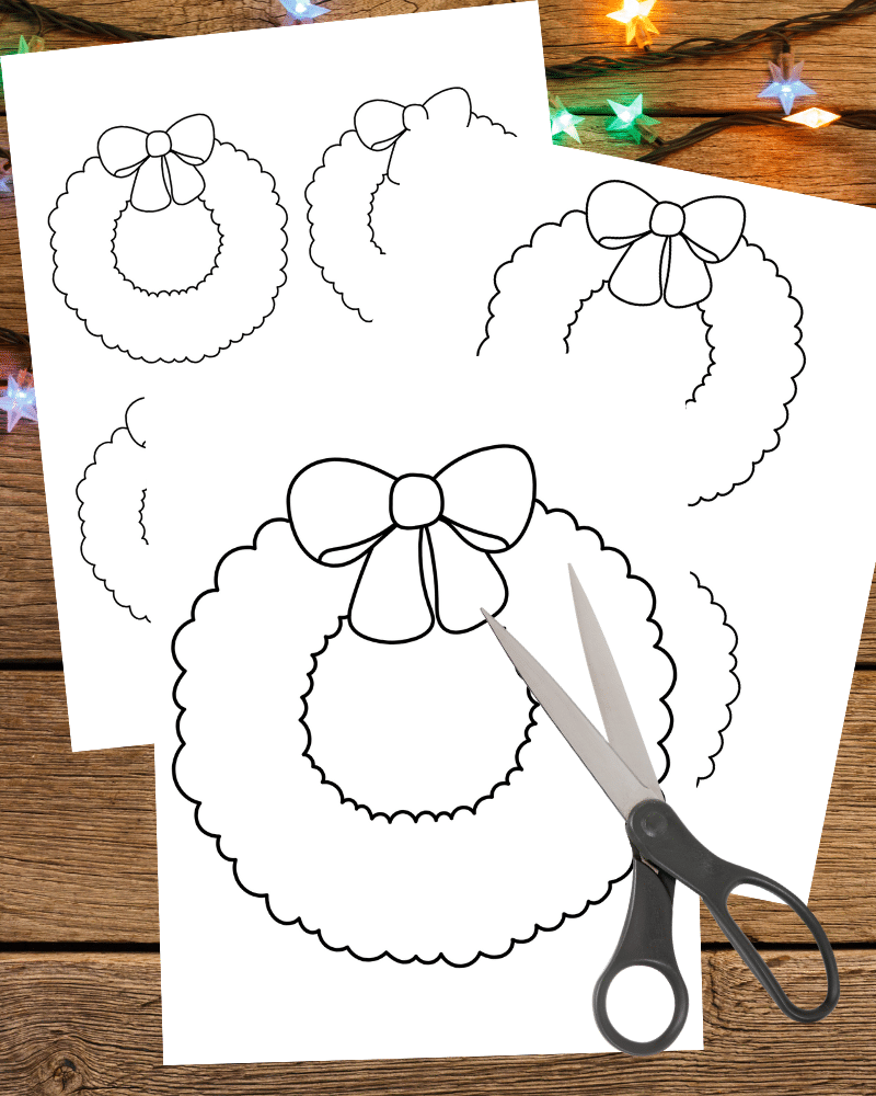 Christmas Wreath Printable Template