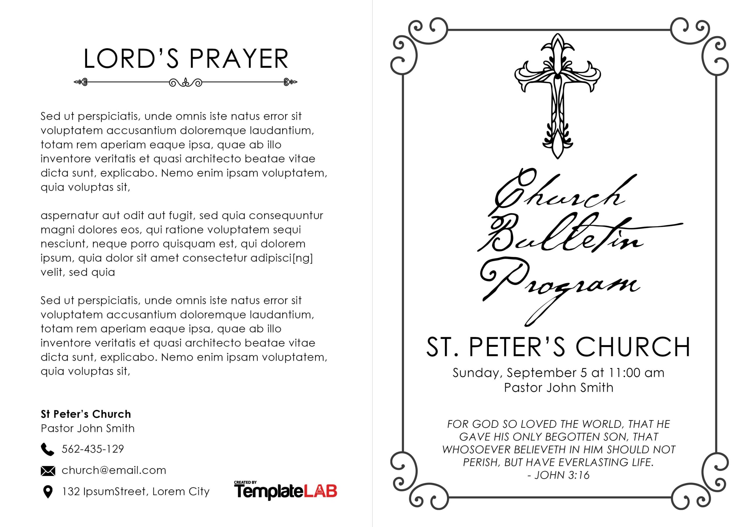 free printable church bulletin covers