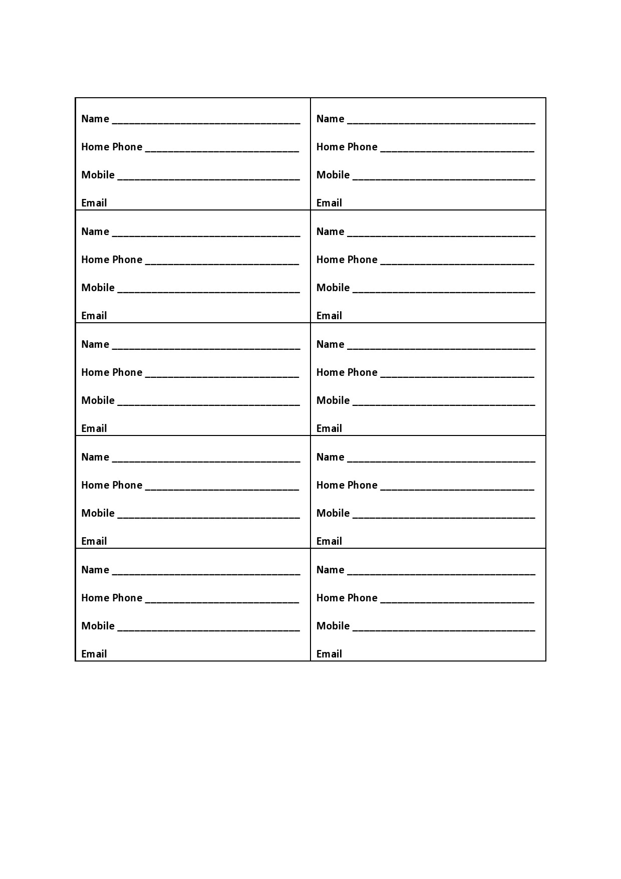 Church Directory