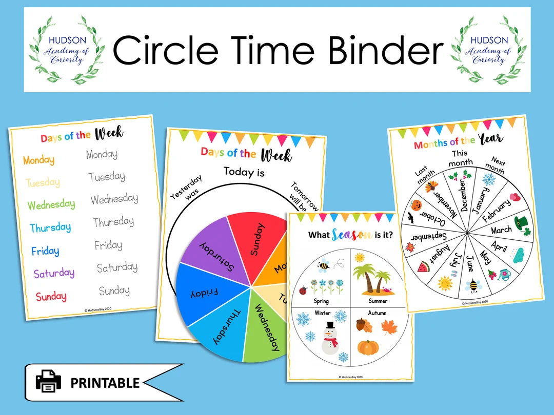 Circle Time Learning Binder Preschool