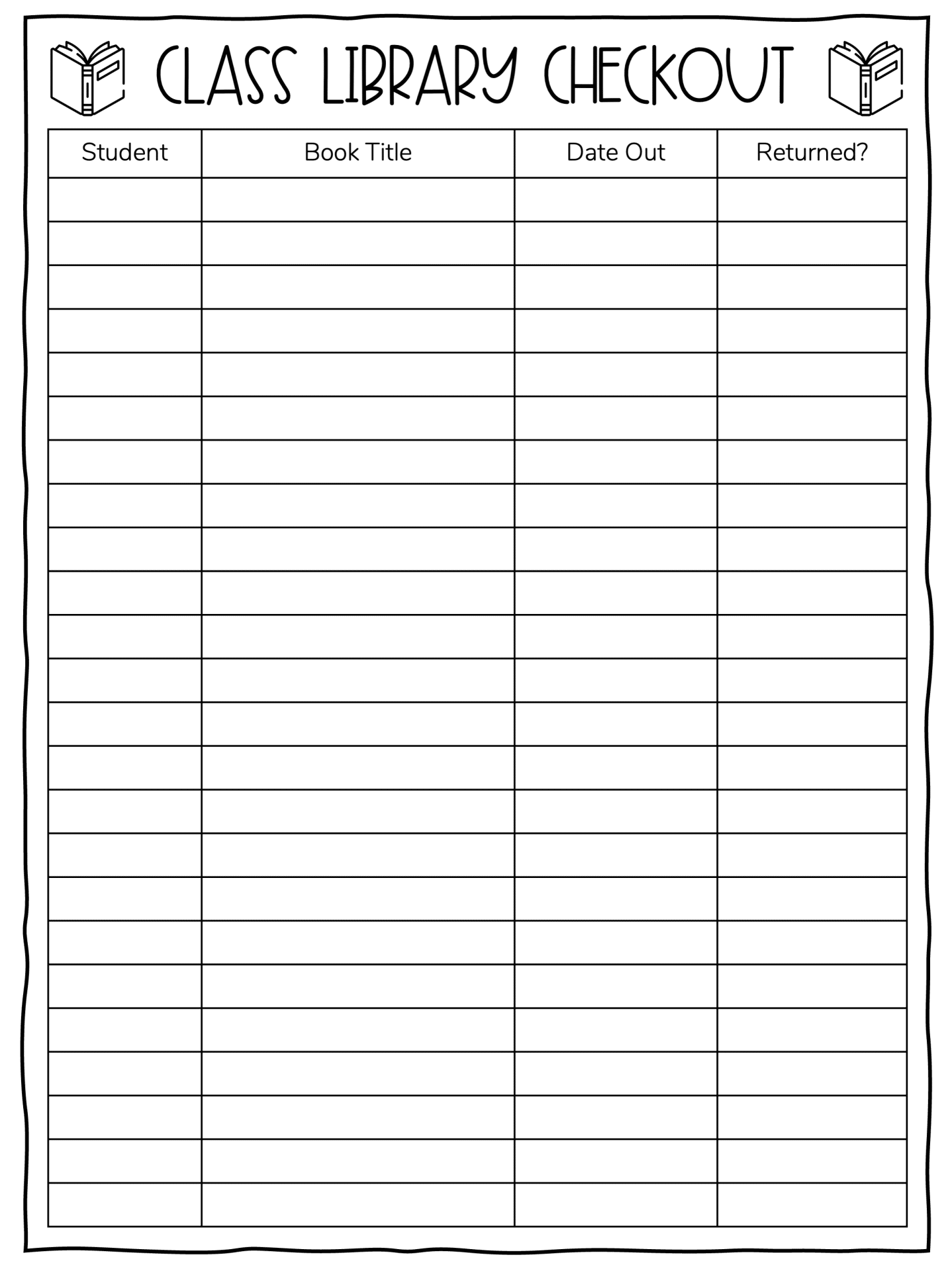 Classroom Library Checkout System