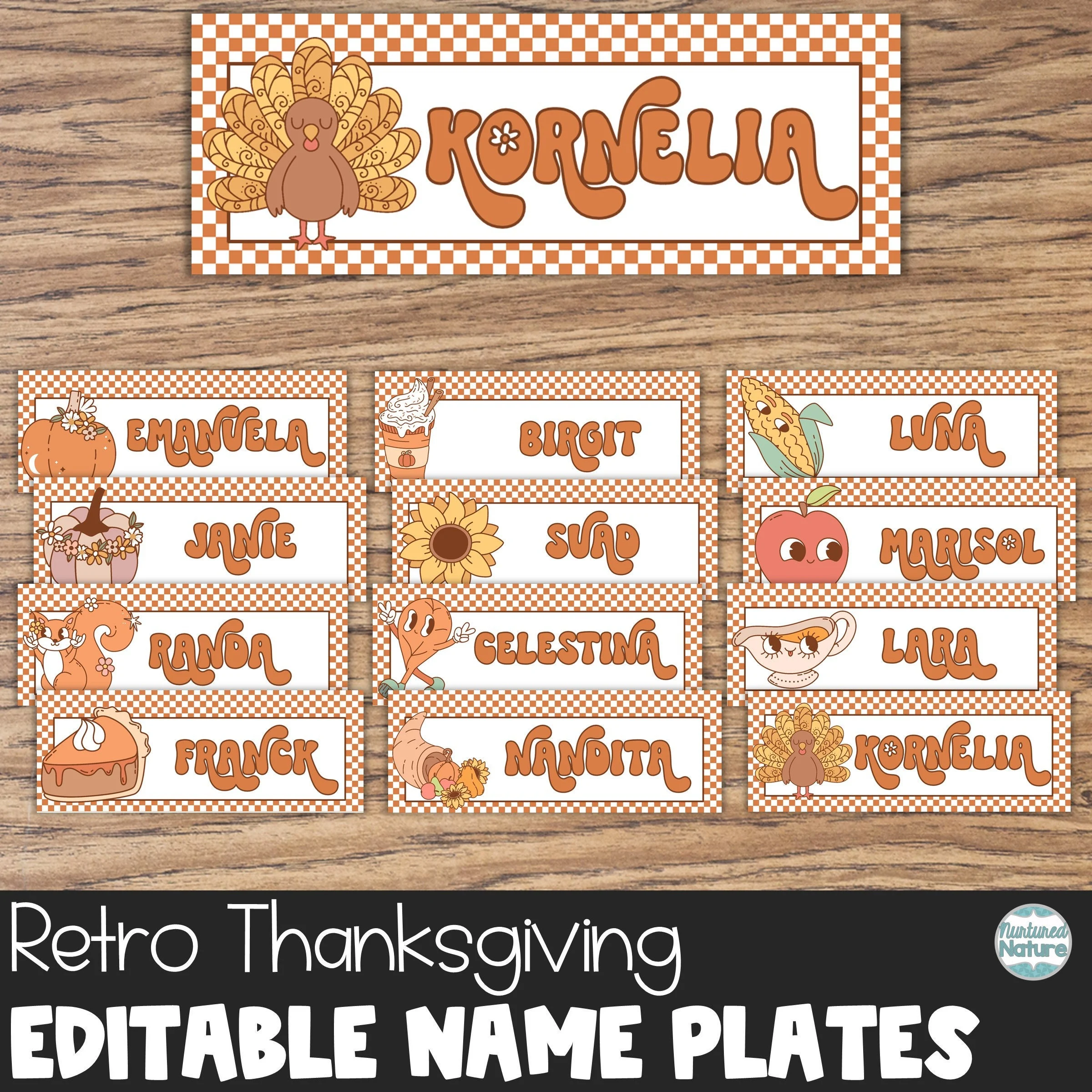 Classroom Name Tags Fall Classroom Decor