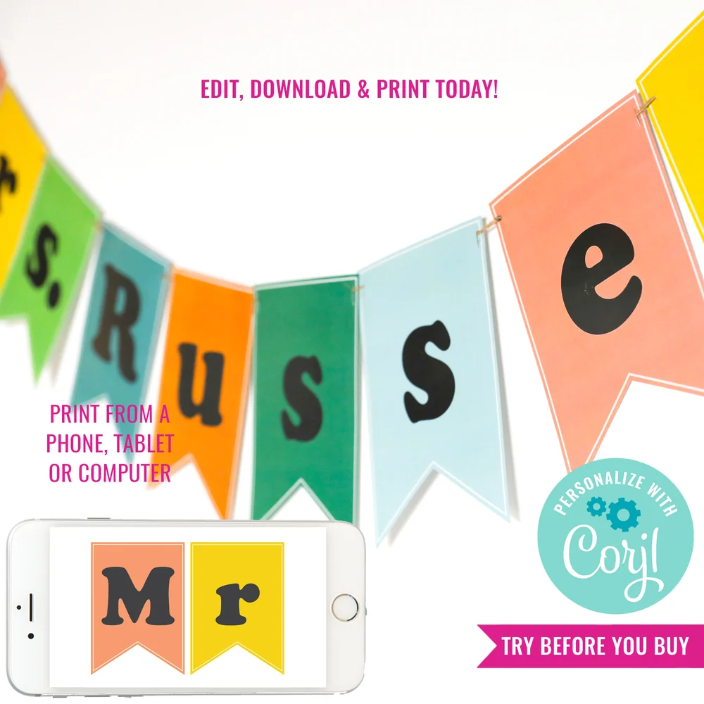 free printable classroom banners