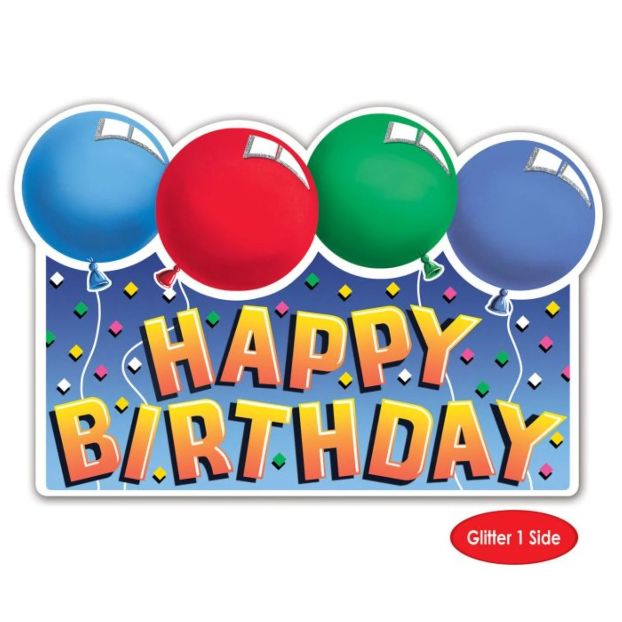 Club Pack Of 12 Cheerful Glittered Happy Birthday Sign Decorations 18