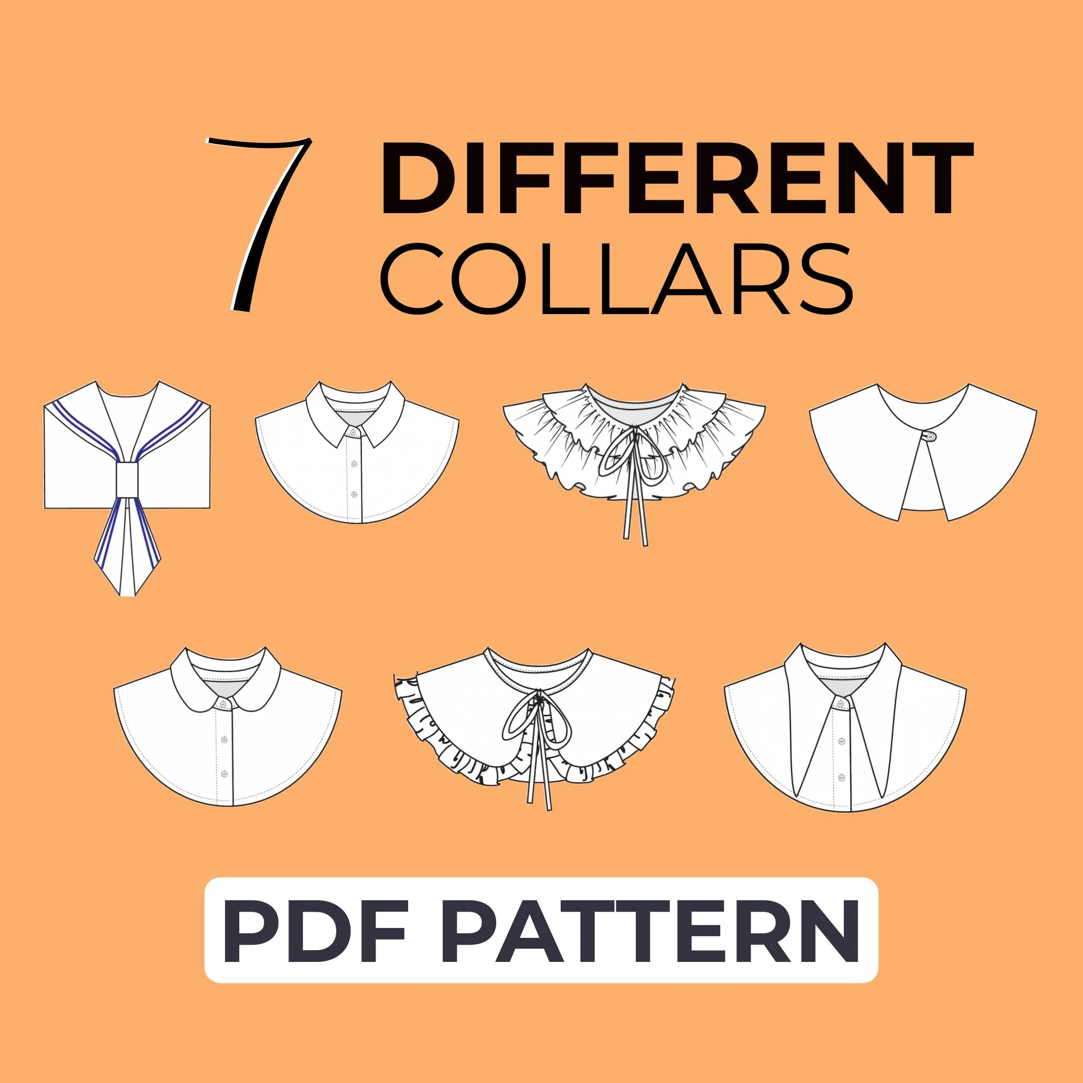 printable shirt collar pattern