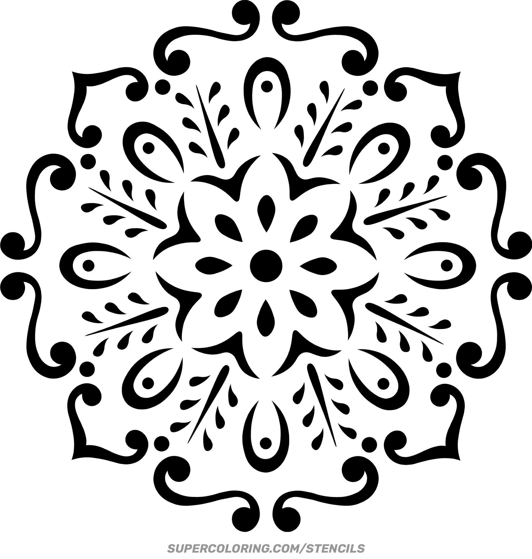 Colonial Motif Pattern Stencil